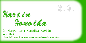 martin homolka business card